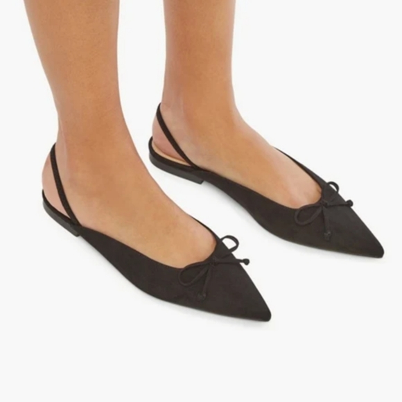 JustFab Shoes - JustFab Charlotte Bow Slingback Flat
